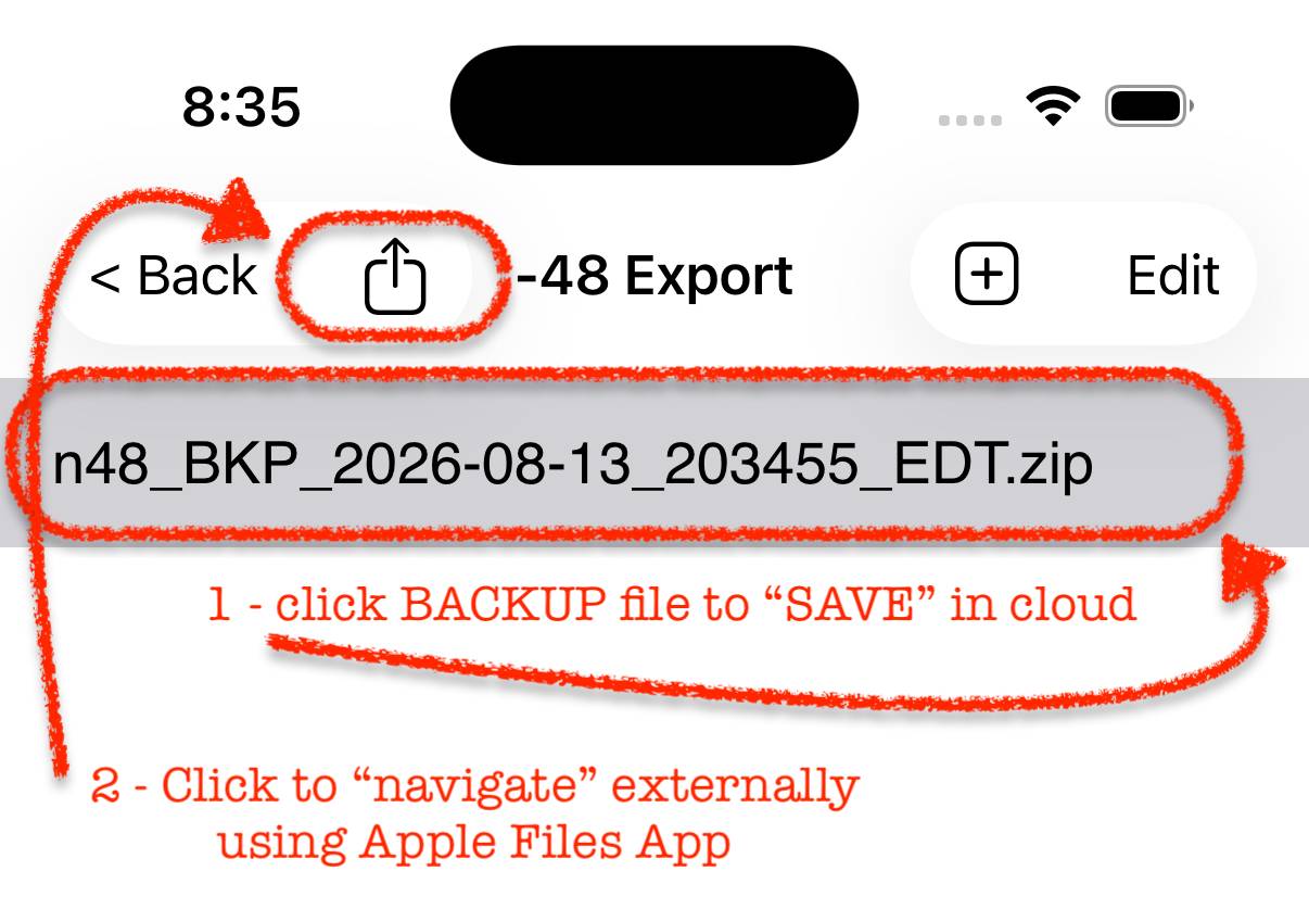 SAVE Backup to External Archive